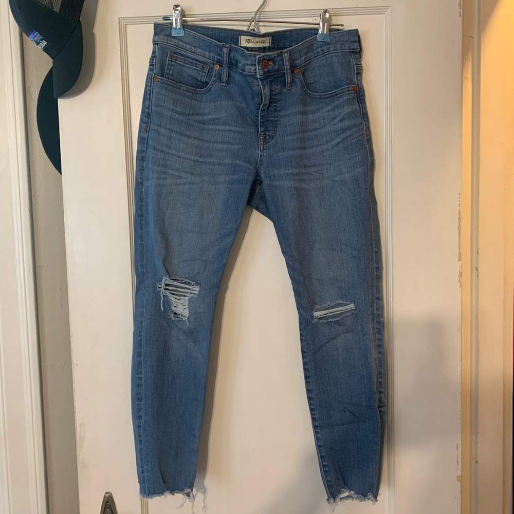 Madewell 9” High-rose Skinny Distressed Jeans